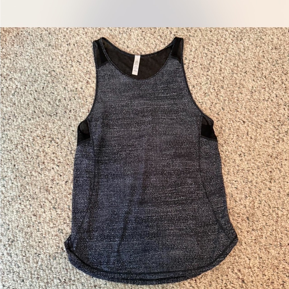 Lululemon Athletica Black and Gray Tank Top Size 4